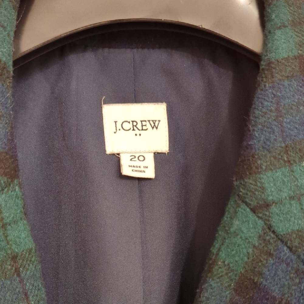 J. Crew Black Watch Plaid Blazer (Women's 20) - Picture 4 of 5